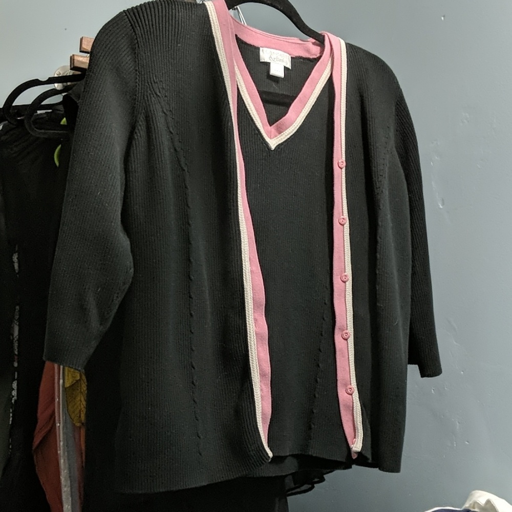 Sweater set with braid detail